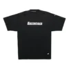 Men”s Balenciaga SS21 Alphabet Printing Pattern Hole Round Neck Short Sleeve Black 651795TKVB81070