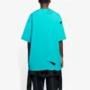 Men”s Balenciaga SS21 Alphabet Printing Pattern Hole Round Neck Short Sleeve Green 651795TKVB84661