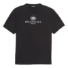 Men”s Balenciaga SS21 B Alphabet logo Pattern Short Sleeve Black 570803TFV761000