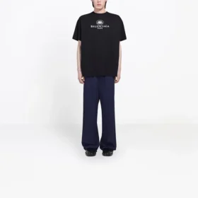 Men”s Balenciaga SS21 B Alphabet logo Pattern Short Sleeve Black 570803TFV761000 Men”s Balenciaga SS21 B Alphabet logo Pattern Short Sleeve Black 570803TFV761000