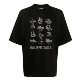 Men”s Balenciaga SS21 Casual Printing Large Short Sleeve Black 641614TJV801070 Men”s Balenciaga SS21 Casual Printing Large Short Sleeve Black 641614TJV801070