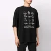 Men”s Balenciaga SS21 Casual Printing Large Short Sleeve Black 641614TJV801070