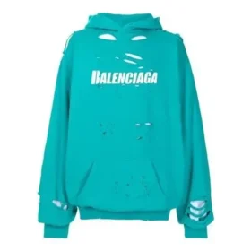 Men”s Balenciaga SS21 Classic Alphabet Printing Hole Sky Blue 659403TKVB64661 Men”s Balenciaga SS21 Classic Alphabet Printing Hole Sky Blue 659403TKVB64661