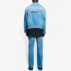 Men”s Balenciaga SS21 Classic Logo Denim Jacket Light Blue 657608TDW154307