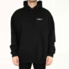 Men”s Balenciaga SS21 Cotton Large hooded Long Sleeves Black 620973TKV871070