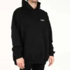 Men”s Balenciaga SS21 Cotton Large hooded Long Sleeves Black 620973TKV871070