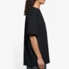 Men”s Balenciaga SS21 Embroidered Logo Short Sleeve Black 641675TKV861070