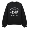 Men”s Balenciaga SS21 Hole Large Round Neck Long Sleeves Black 641654TJVI71070