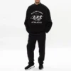 Men”s Balenciaga SS21 Hole Large Round Neck Long Sleeves Black 641654TJVI71070
