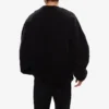 Men”s Balenciaga SS21 Hole Large Round Neck Long Sleeves Black 641654TJVI71070