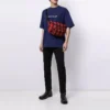 Men”s Balenciaga SS21 Logo Printing Alphabet Short Sleeve Blue 612966TIV545400