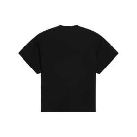 Men”s Balenciaga SS21 Logo Printing Loose Round Neck Short Sleeve Black 641675TKV711069