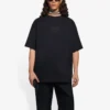 Men”s Balenciaga SS21 Logo Printing Loose Round Neck Short Sleeve Black 641675TKV711069