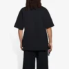 Men”s Balenciaga SS21 Logo Printing Loose Round Neck Short Sleeve Black 641675TKV711069