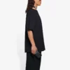 Men”s Balenciaga SS21 Logo Printing Loose Round Neck Short Sleeve Black 641675TKV711069