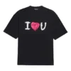 Men”s Balenciaga SS21 Love Short Sleeve Black 612966TJVL51070