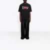 Men”s Balenciaga SS21 Love Short Sleeve Black 612966TJVL51070