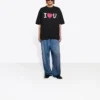 Men”s Balenciaga SS21 Love Short Sleeve Black 612966TJVL51070