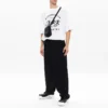 Men”s Balenciaga SS21 Marathon Running Pattern Printing Logo Short Sleeve White 641614TJVK69040