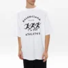 Men”s Balenciaga SS21 Marathon Running Pattern Printing Logo Short Sleeve White 641614TJVK69040