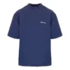 Men”s Balenciaga SS21 Retro Short Sleeve Blue 612966TJV874866