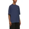 Men”s Balenciaga SS21 Retro Short Sleeve Blue 612966TJV874866