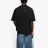 Men”s Balenciaga SS21 Solid Color Logo Printing Short Sleeve Black 612966TJV871070