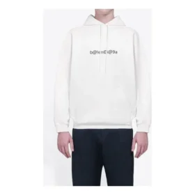 Men”s Balenciaga Symbolic Chest Creative Logo Retro White 570811TIV519040