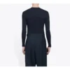 Men”s Balenciaga Symbolic Creative Logo Printing Elastic Long Sleeves Black 620966TIV491070