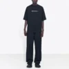 Men”s Balenciaga Symbolic Round Neck Alphabet Printing Short Sleeve Black 620969TIV501070