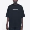 Men”s Balenciaga Symbolic Round Neck Alphabet Printing Short Sleeve Black 620969TIV501070