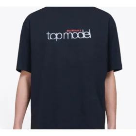 Men”s Balenciaga Top Model Retro Knit Slim Fit Short Sleeve Black 612966TIV821000 Men”s Balenciaga Top Model Retro Knit Slim Fit Short Sleeve Black 612966TIV821000