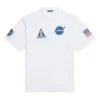 Men”s Balenciaga x NASA Crossover FW21 Loose Round Neck Short Sleeve White 651795TKVD79040