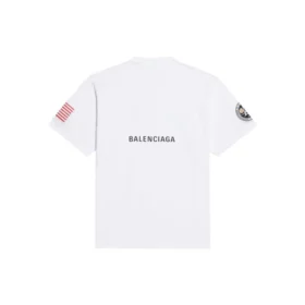 Men”s Balenciaga x NASA Crossover FW21 Loose Round Neck Short Sleeve White 651795TKVD79040 Men”s Balenciaga x NASA Crossover FW21 Loose Round Neck Short Sleeve White 651795TKVD79040