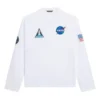 Men”s Balenciaga x NASA Crossover Space Printing Long Sleeves Round Neck Long Sleeves White 662496TKVD79040