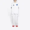 Men”s Balenciaga x NASA Crossover Space Printing Long Sleeves Round Neck Long Sleeves White 662496TKVD79040