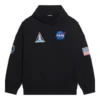 Men”s Balenciaga x NASA FW21 Crossover Logo Cotton Classic hooded Loose Long Sleeves Black 651799TKVD81070