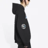 Men”s Balenciaga x NASA FW21 Crossover Logo Cotton Classic hooded Loose Long Sleeves Black 651799TKVD81070