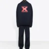 Men”s Balenciaga X-Rated Black Red Black 620973TIVA81076