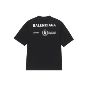 Men”s Balenciaga x WFP 1st Generation Crossover Printing Logo Round Neck Pullover Short Sleeve Black 612966THV841000 Men”s Balenciaga x WFP 1st Generation Crossover Printing Logo Round Neck Pullover Short Sleeve Black 612966THV841000