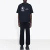 Men”s Balenciaga x WFP 1st Generation Crossover Printing Logo Round Neck Pullover Short Sleeve Black 612966THV841000