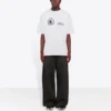 Men”s Balenciaga x WFP 1st Generation Crossover Printing Logo Round Neck Pullover Short Sleeve Gray 612966THV841167