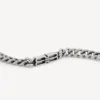 Men’s bb icon thin gourmette bracelet in antique silver