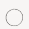 Men’s bb icon thin gourmette necklace in antique silver