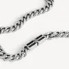 Men’s bb icon thin gourmette necklace in antique silver