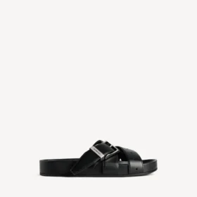 Men’s belt mule in black