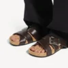 Men’s belt mule in moka Men’s belt mule in moka
