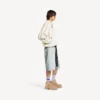 Men’s belted shorts in light blue