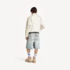 Men’s belted shorts in light blue