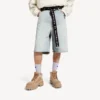 Men’s belted shorts in light blue